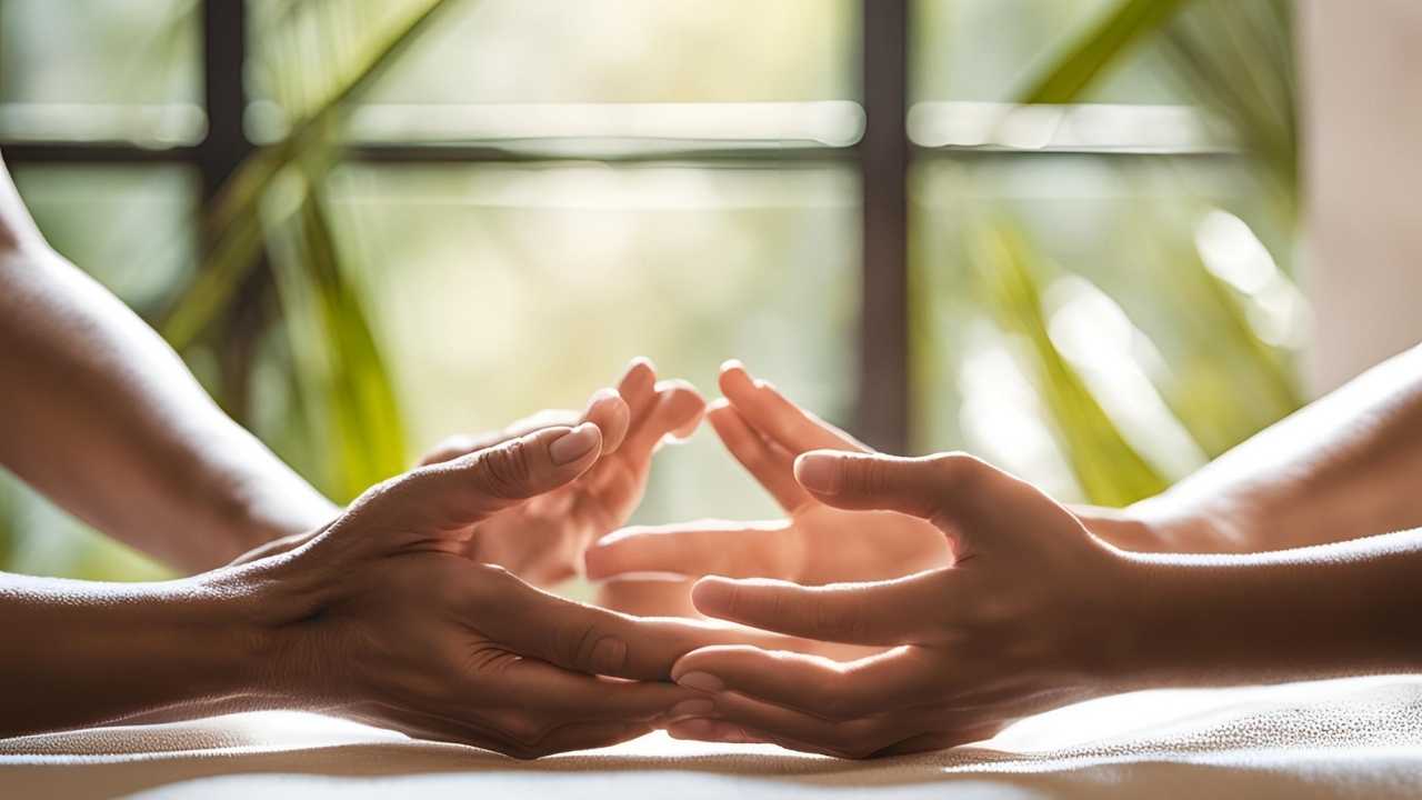 Lisa Campion offering a Reiki blessing